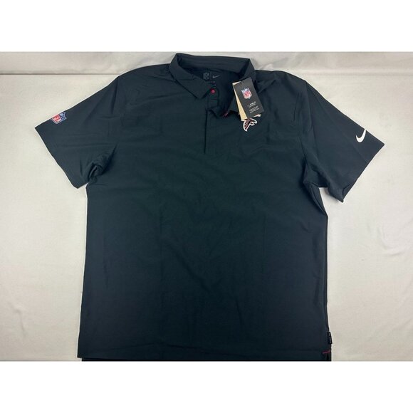 NWT Atlanta Falcons Nike NFL Polo Shirt Mens XL On Field Apparel Dri-Fit Black $ - Picture 1 of 10